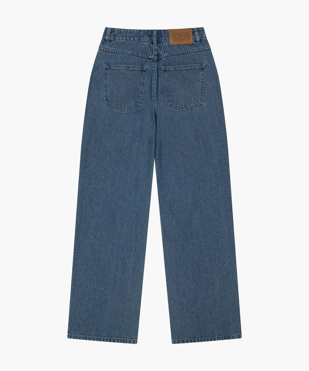 Marithe & Francois Girbaud - High Straight Stripe Denim Pants (Blue) product image 7 | TRAB K-Fashion Australia
