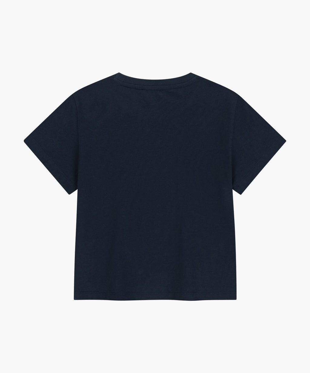 Marithe & Francois Girbaud - Small Lettering Slim Crop Tee (Navy) product image 7 | TRAB K-Fashion Australia