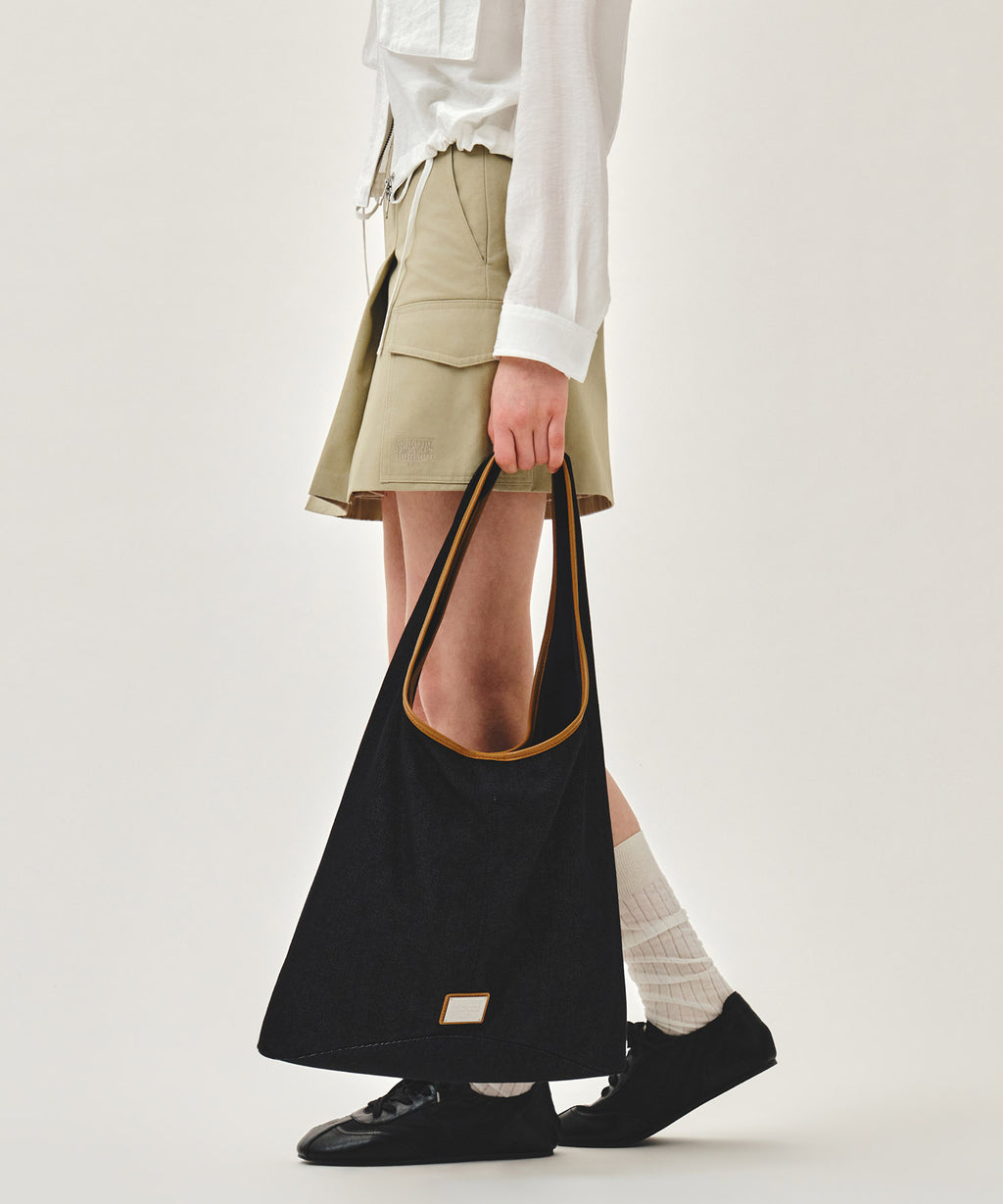 Marithe & Francois Girbaud - Classic Logo One Shoulder Bucket Bag (Dark Blue) product image 7 | TRAB K-Fashion Australia