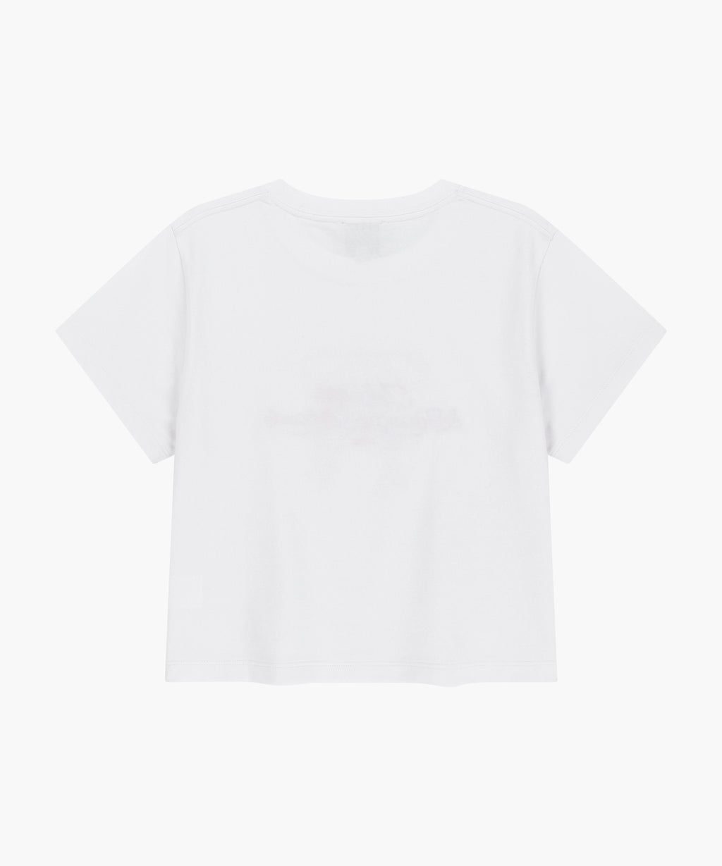 Marithe & Francois Girbaud - Sorona Cool Ribbon Graphic Crop Tee (White) product image 7 | TRAB K-Fashion Australia
