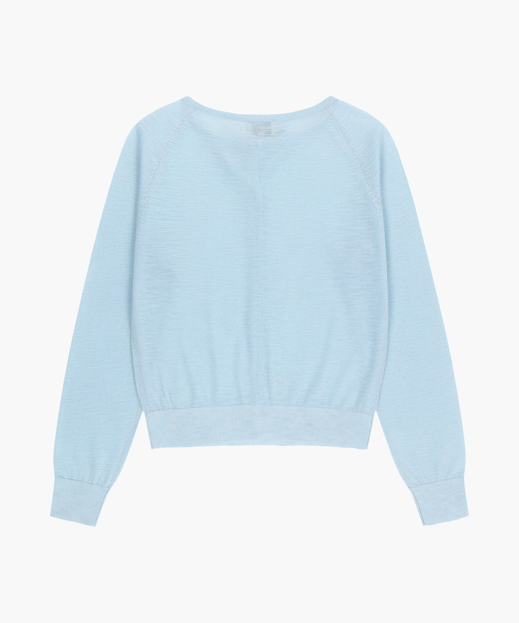 Marithe & Francois Girbaud - Sheer Knit Cardigan (Sky Blue) product image 7 | TRAB K-Fashion Australia