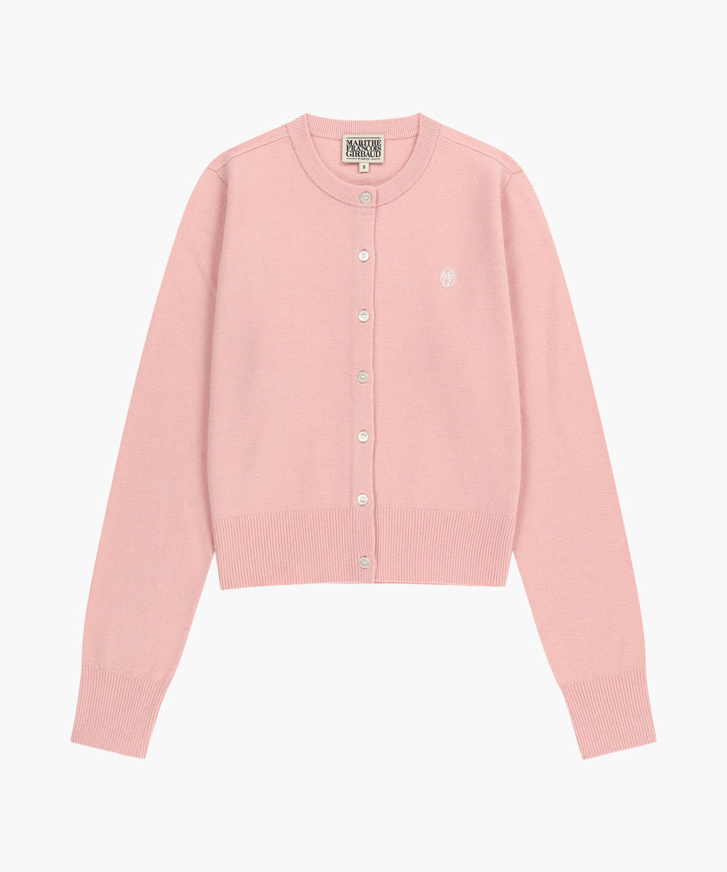 Marithe & Francois Girbaud - Basic Knit Cardigan Setup (Coral Pink) product image 7 | TRAB K-Fashion Australia
