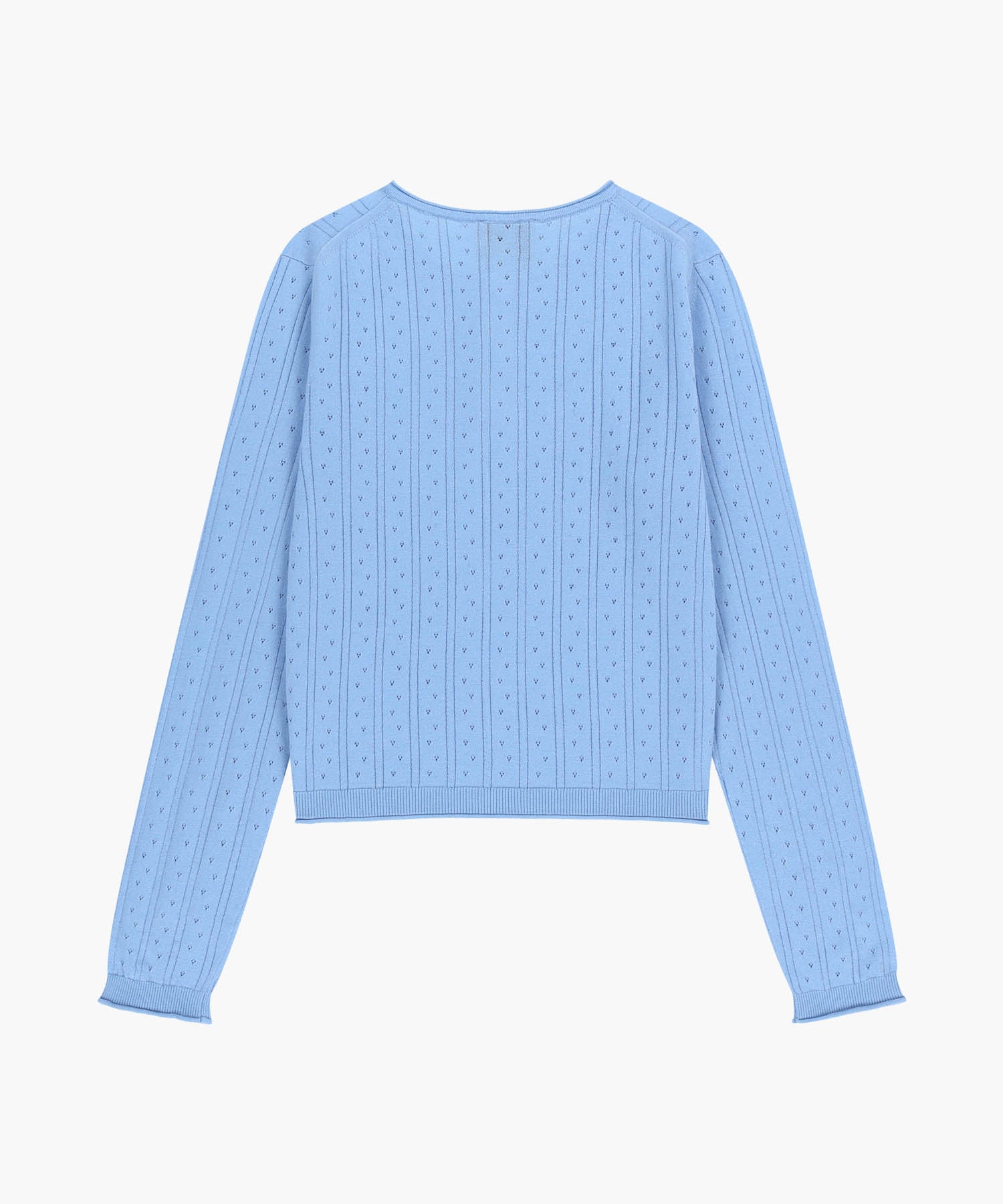 Marithe & Francois Girbaud - Crochet Half Button Knit (Sky Blue) product image 7 | TRAB K-Fashion Australia