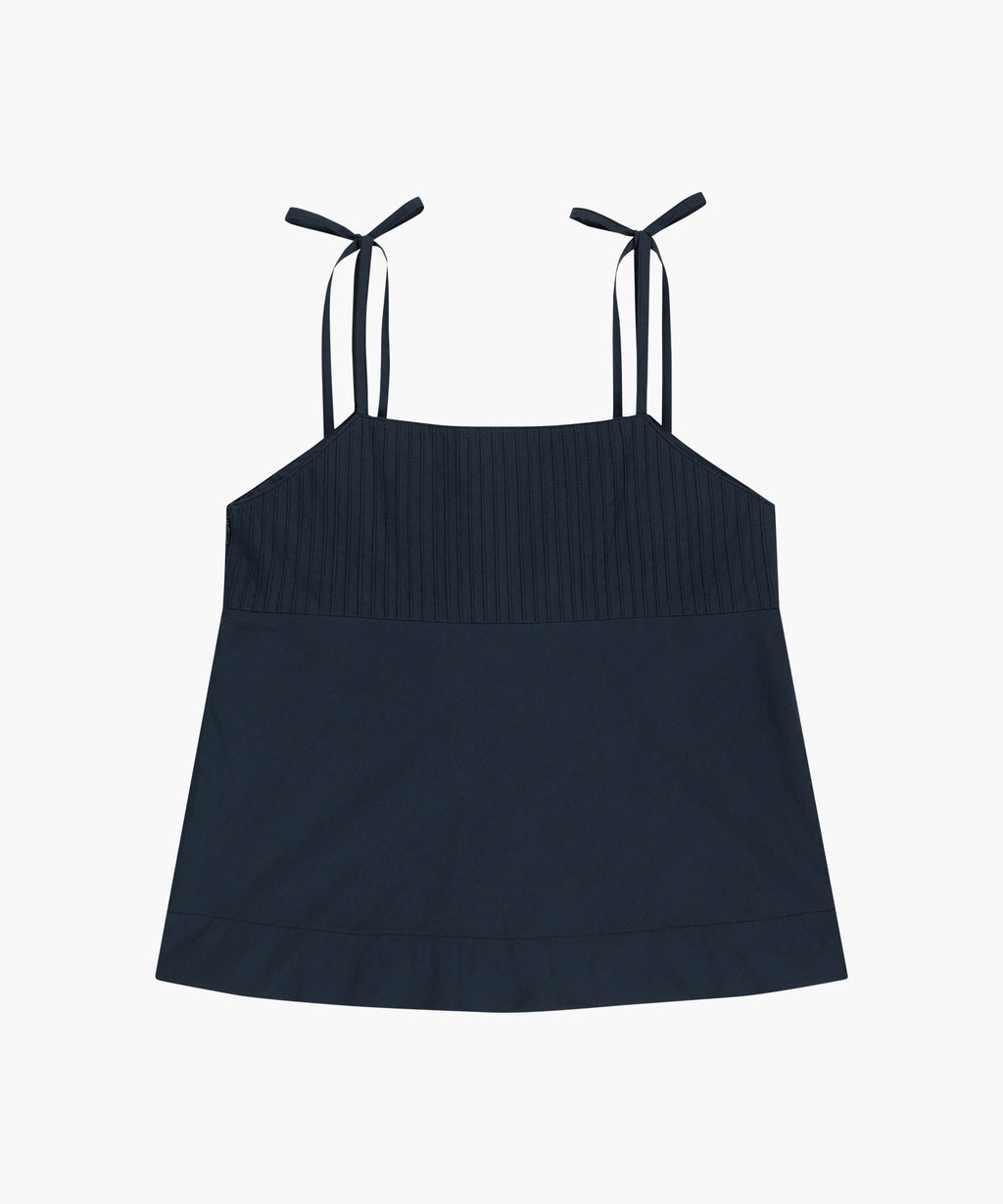Marithe & Francois Girbaud - Pintuck Camisole Blouse (Dark Navy) product image 7 | TRAB K-Fashion Australia