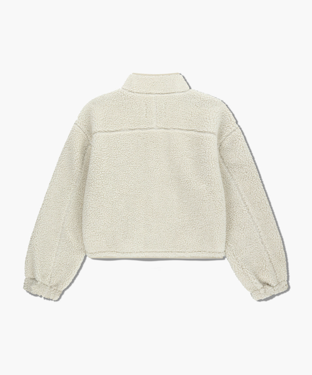 Marithe & Francois Girbaud - Marithe Sport W Fleece Crop Jacket (Ivory) product image 7 | TRAB K-Fashion Australia