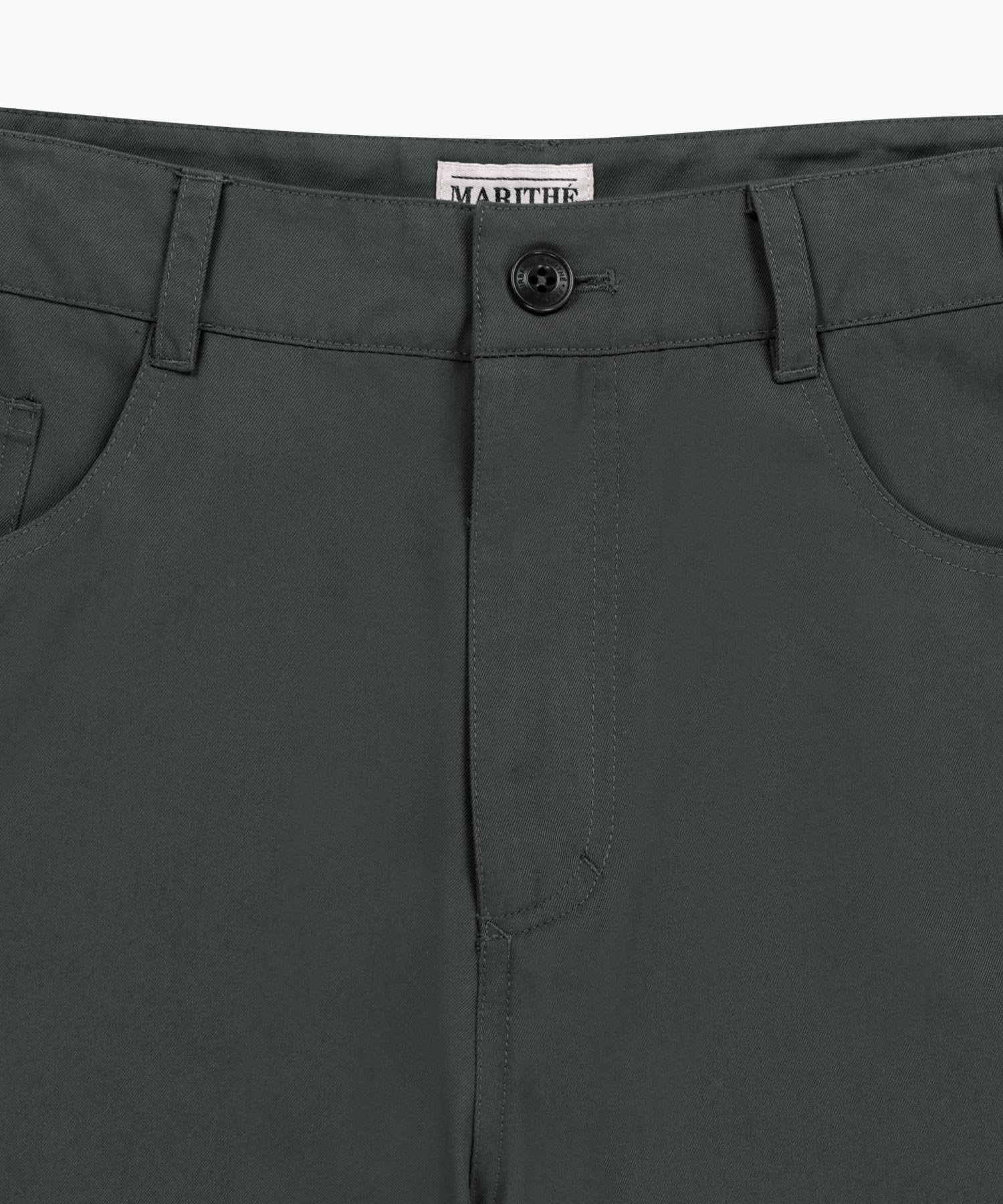 Marithe & Francois Girbaud - Curved Chino Pants (Charcoal) product image 7 | TRAB K-Fashion Australia