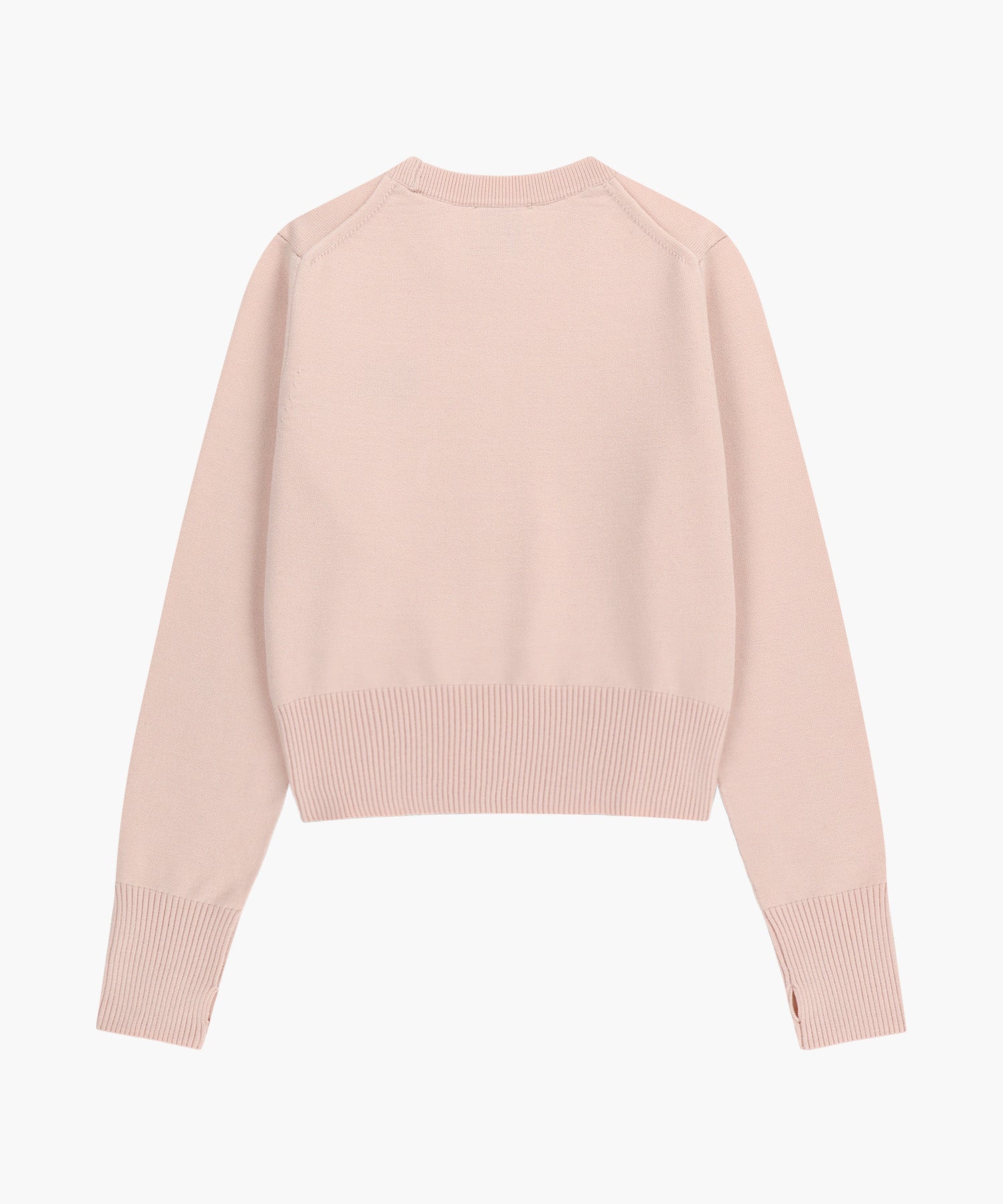 Marithe & Francois Girbaud - Small Classic Logo Crop Knit Pullover (Pink) product image 7 | TRAB K-Fashion Australia