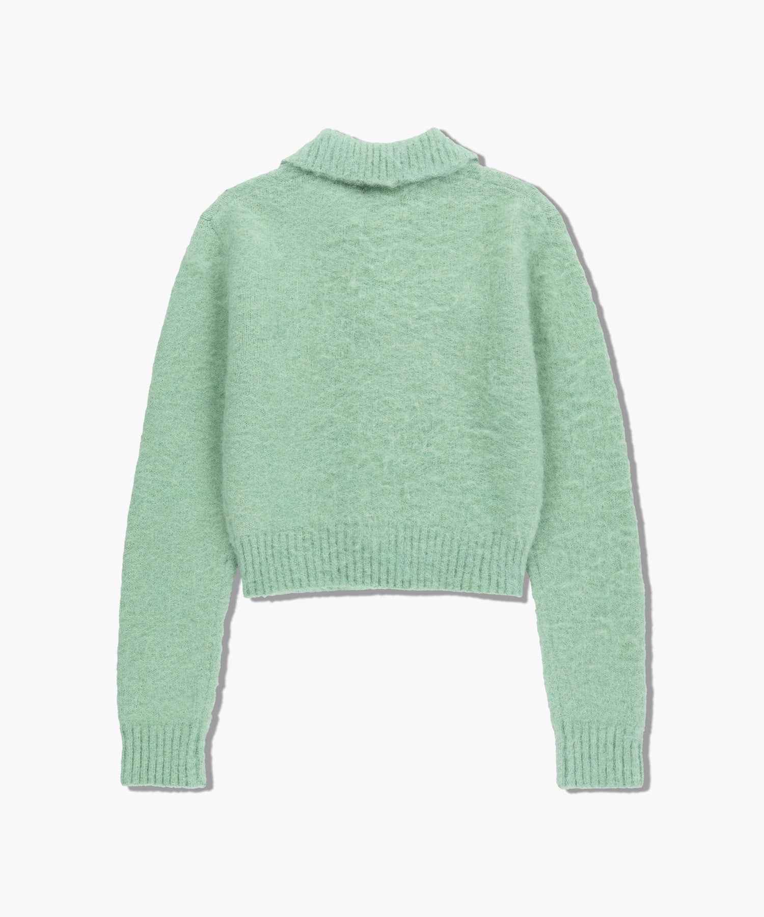 Marithe & Francois Girbaud - Hairy Collar Cardigan (Mint) product image 10 | TRAB K-Fashion Australia