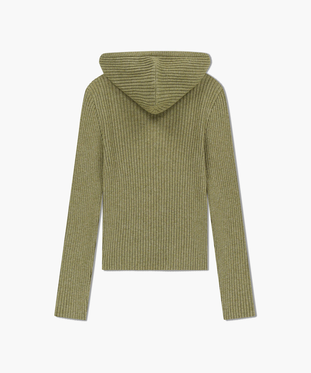 Marithe & Francois Girbaud - Balaclava Hoodie Slim Knit (Light Olive) product image 7 | TRAB K-Fashion Australia