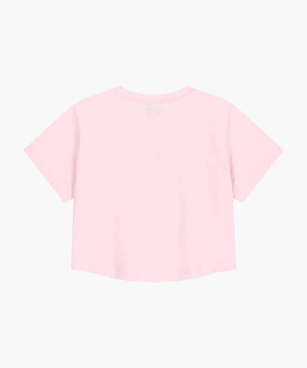 Marithe & Francois Girbaud - Silver Lettering Crop Tee (Pink) product image 7 | TRAB K-Fashion Australia