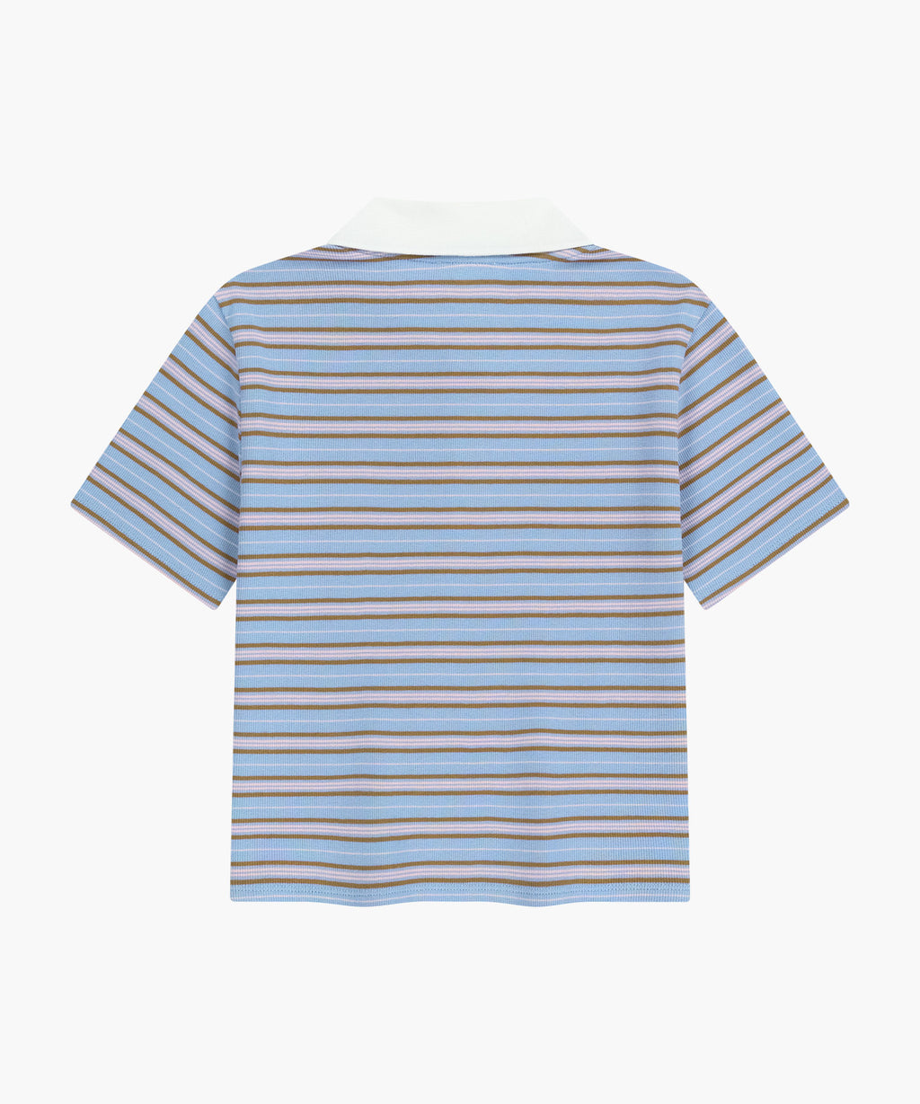Marithe & Francois Girbaud - Stripe Slim Crop Collar Tee (Light Blue) product image 7 | TRAB K-Fashion Australia