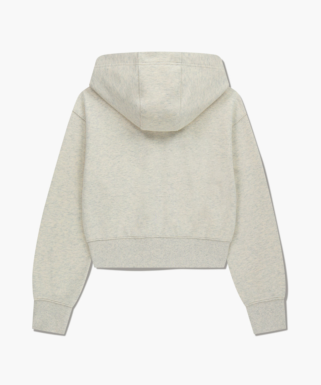 Marithe & Francois Girbaud - Embroidery Classic Logo Crop Hoodie Zipup (Oatmeal) product image 7 | TRAB K-Fashion Australia