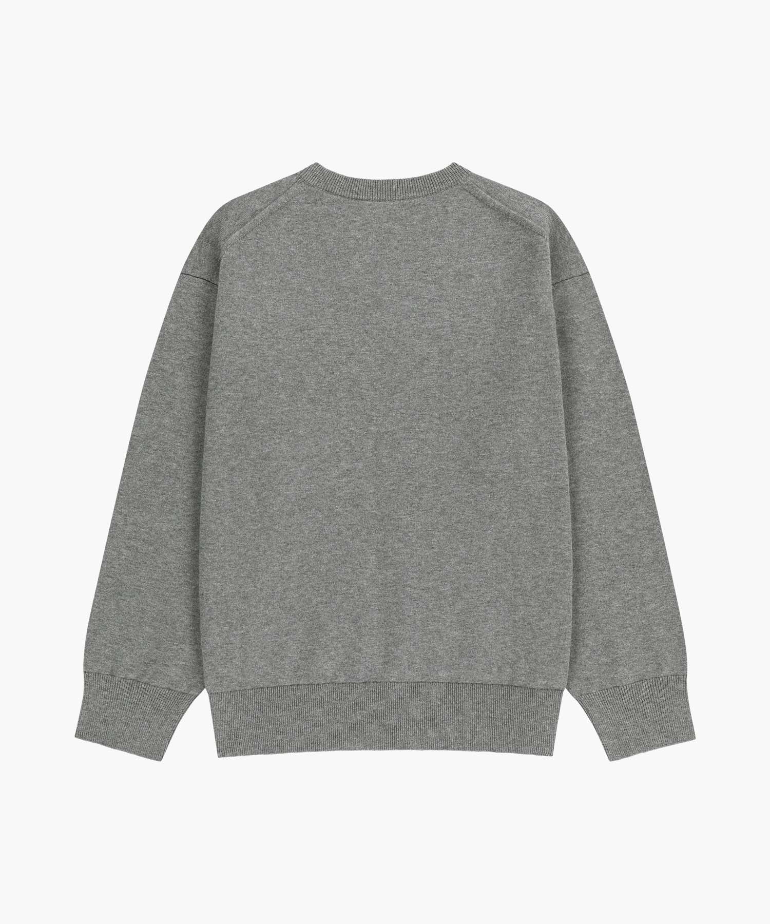 Marithe & Francois Girbaud - V-neck Knit Pullover (Heather Gray) product image 11 | TRAB K-Fashion Australia