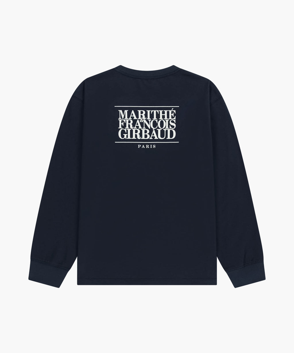 Marithe & Francois Girbaud - Back Classic Logo Long Sleeve Tee (Navy) product image 7 | TRAB K-Fashion Australia