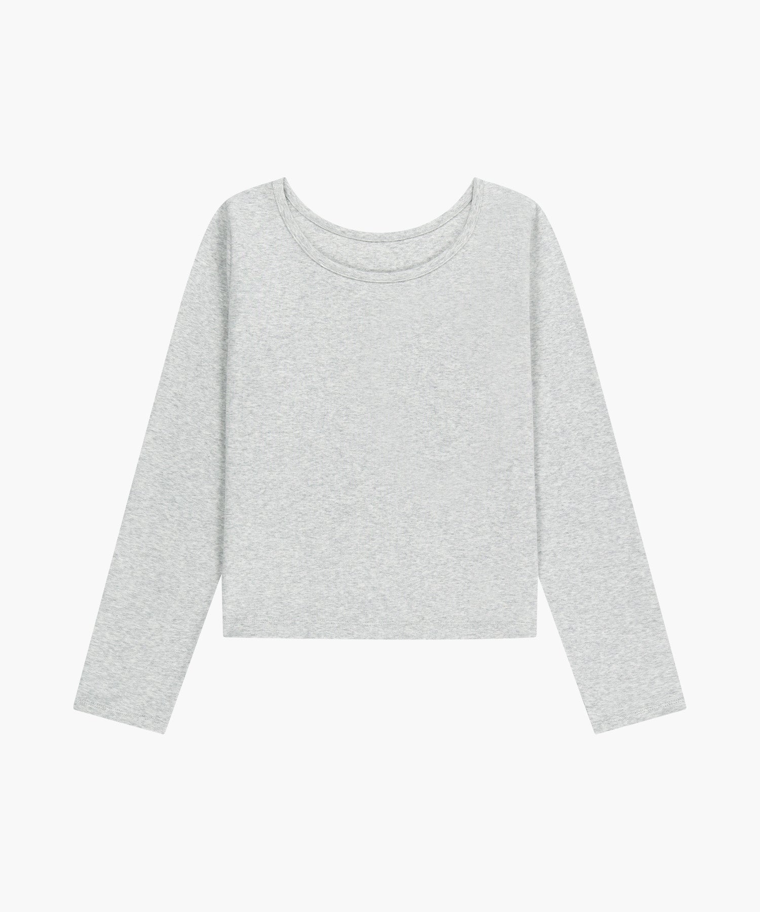 Marithe & Francois Girbaud - Basic Scoop Back Long Sleeve (Light Heather Gray) product image 7 | TRAB K-Fashion Australia