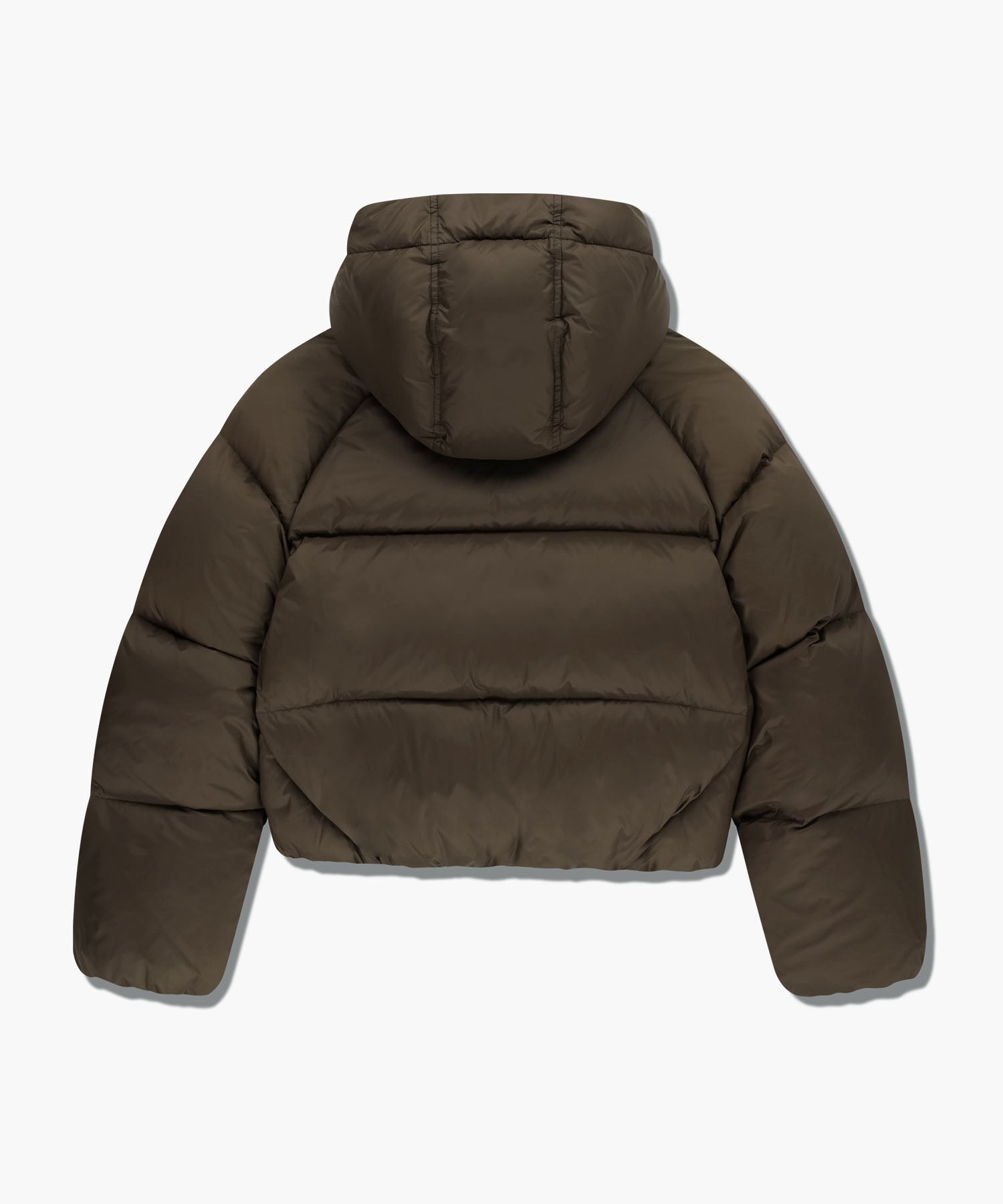 Marithe & Francois Girbaud - Regular Logo Hooded Crop Down Jacket (Brown) product image 7 | TRAB K-Fashion Australia