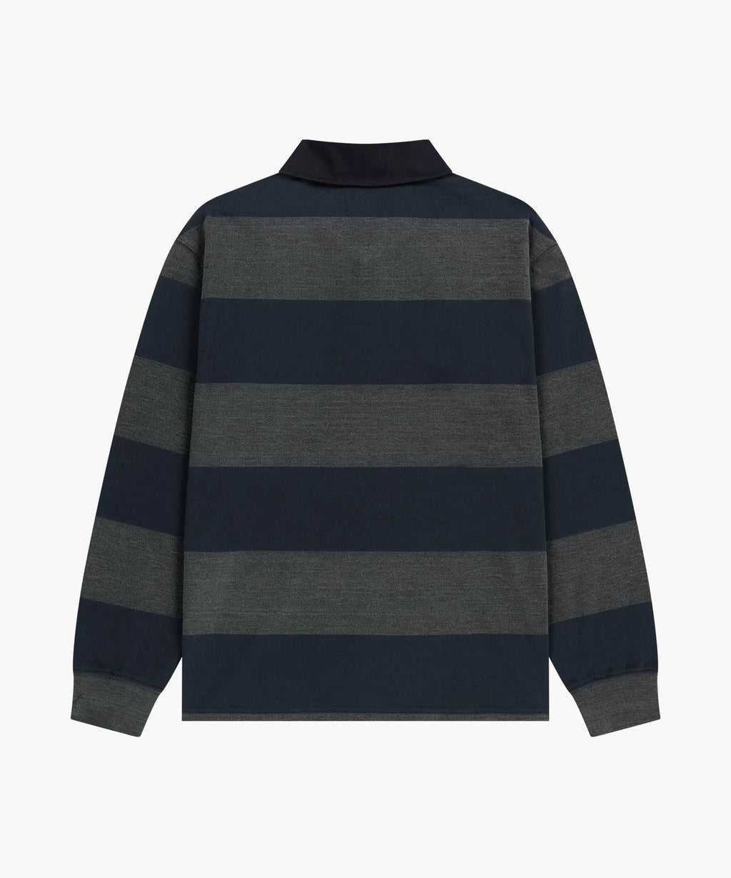 Marithe & Francois Girbaud - Washed Denim Collar Long Sleeve Tee (Charcoal) product image 7 | TRAB K-Fashion Australia