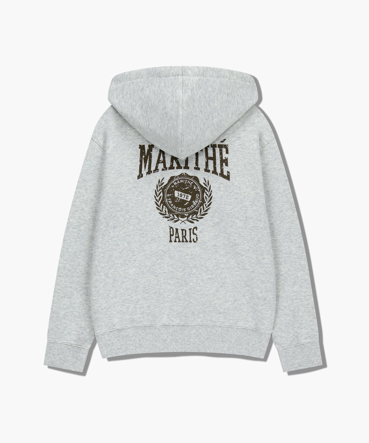 Marithe & Francois Girbaud - Big College Logo Graphic Hoodie Zipup (Light Heather Gray) product image 7 | TRAB K-Fashion Australia