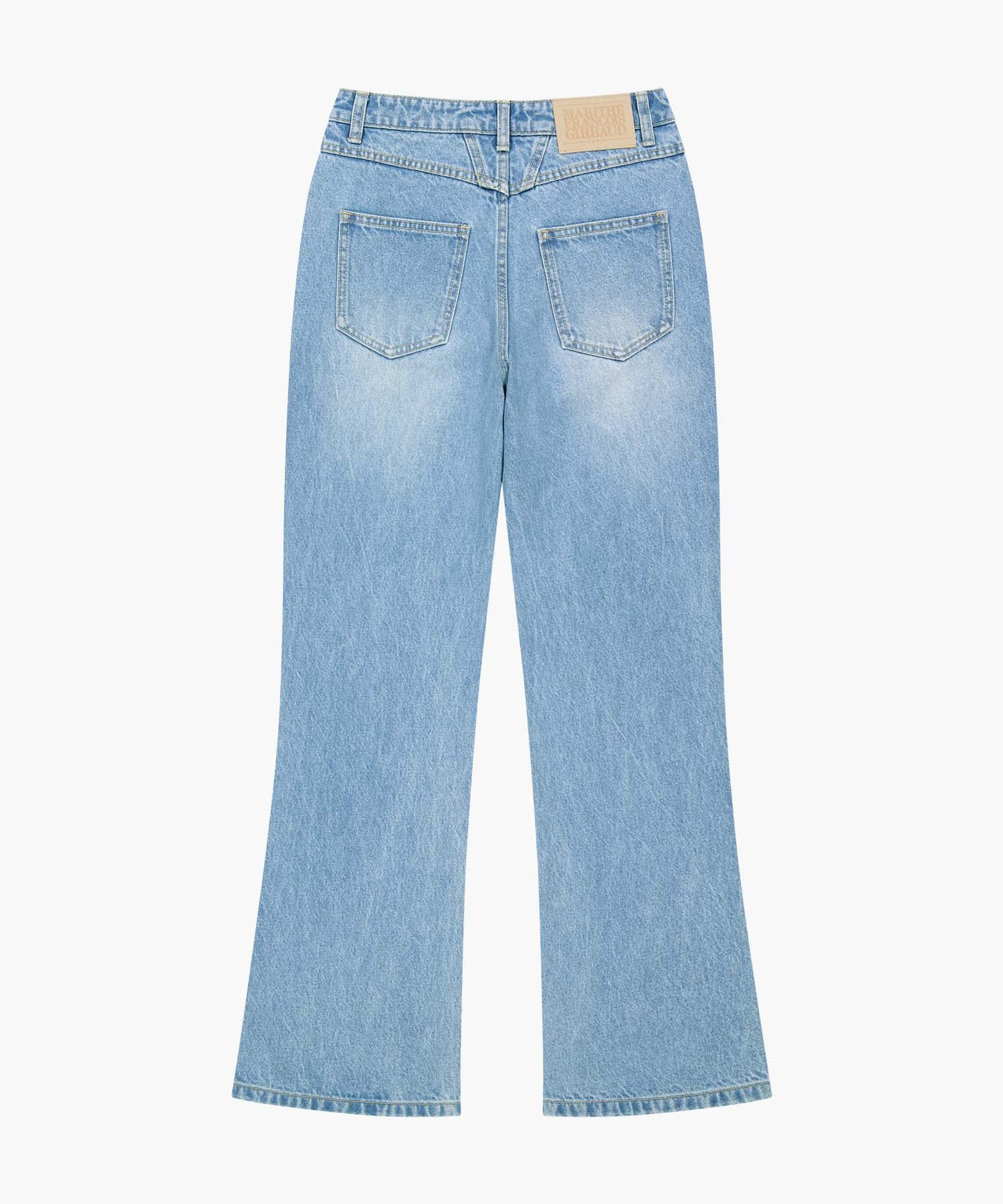 Marithe & Francois Girbaud - Relaxed Fit Boots-cut Denim Pants (Light Blue) product image 7 | TRAB K-Fashion Australia