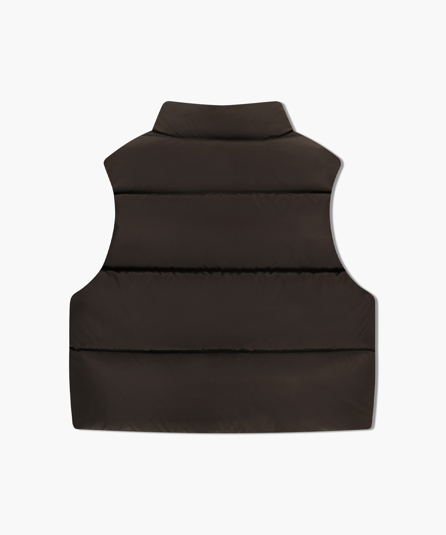 Marithe & Francois Girbaud - Classic Logo Crop Down Vest (Dark Brown) product image 7 | TRAB K-Fashion Australia