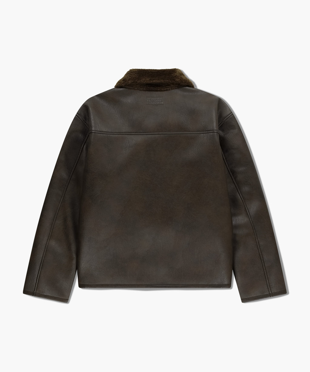 Marithe & Francois Girbaud - Faux Leather Over Fit Mustang Jacket (Brown) product image 10 | TRAB K-Fashion Australia