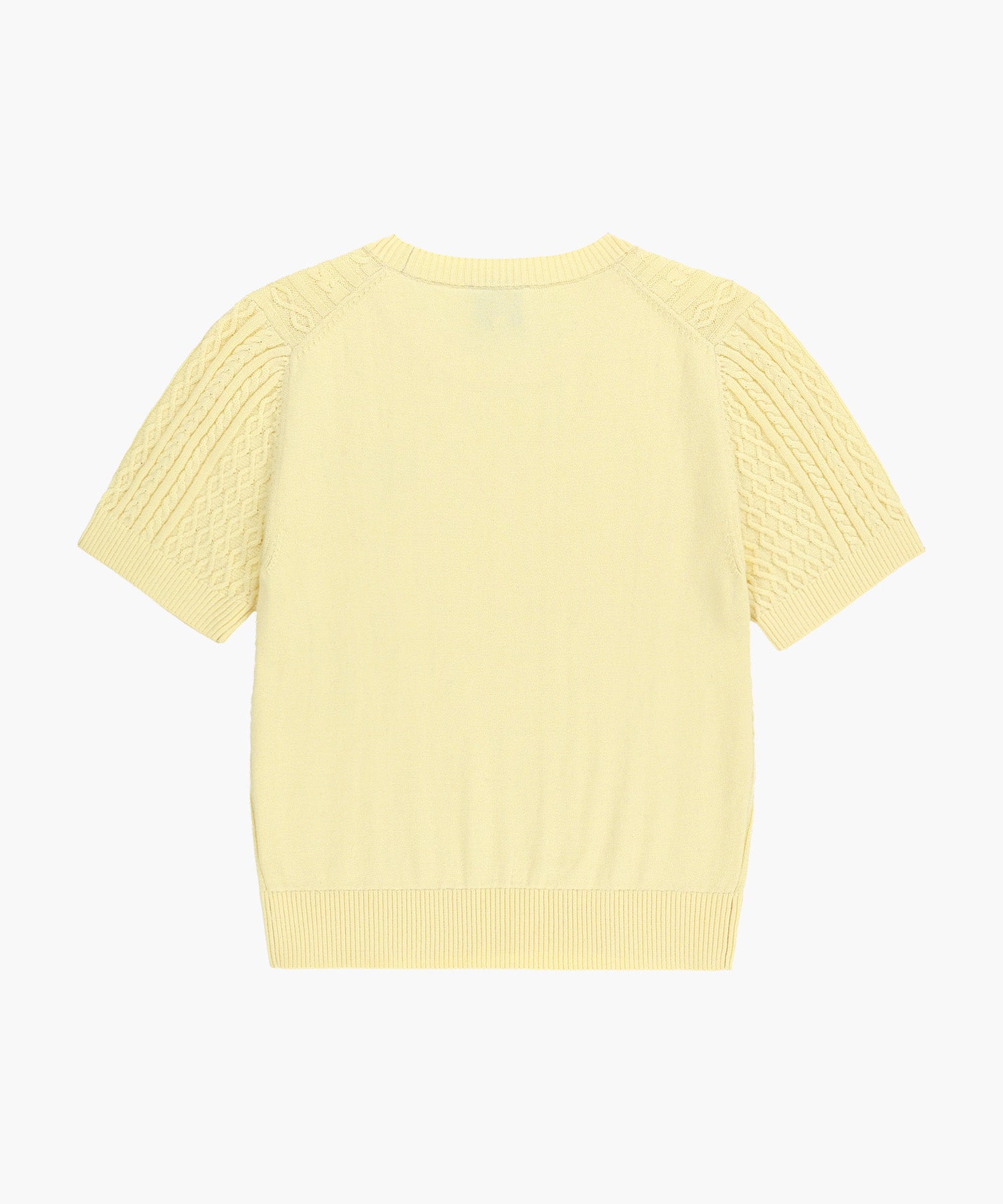 Marithe & Francois Girbaud - Cable Half Knit Pullover (Light Yellow) product image 7 | TRAB K-Fashion Australia