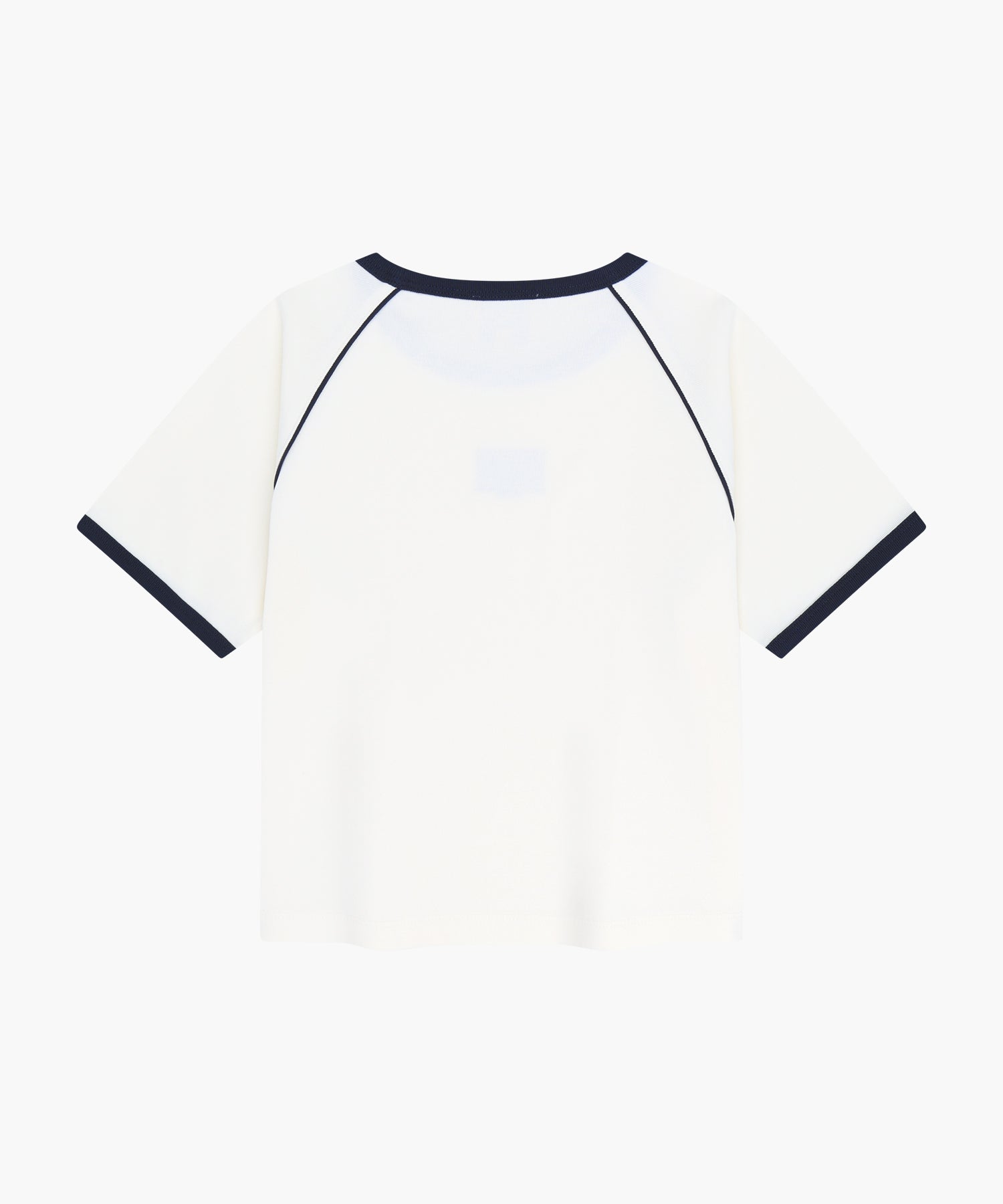 Marithe & Francois Girbaud - [Pre-order – Ships 24 Jun] Aerocool Small Classic Logo Ringer Slim Crop Tee (Ivory) product image 7 | TRAB K-Fashion Australia