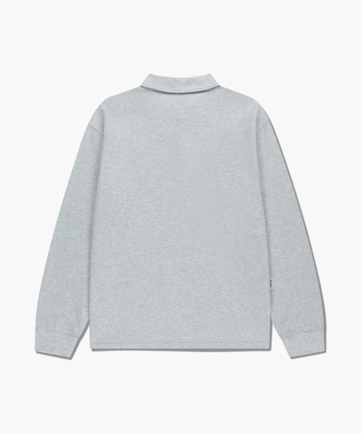 Marithe & Francois Girbaud - Crest Logo Jersey Polo Long Sleeve (Light Heather Gray) product image 7 | TRAB K-Fashion Australia