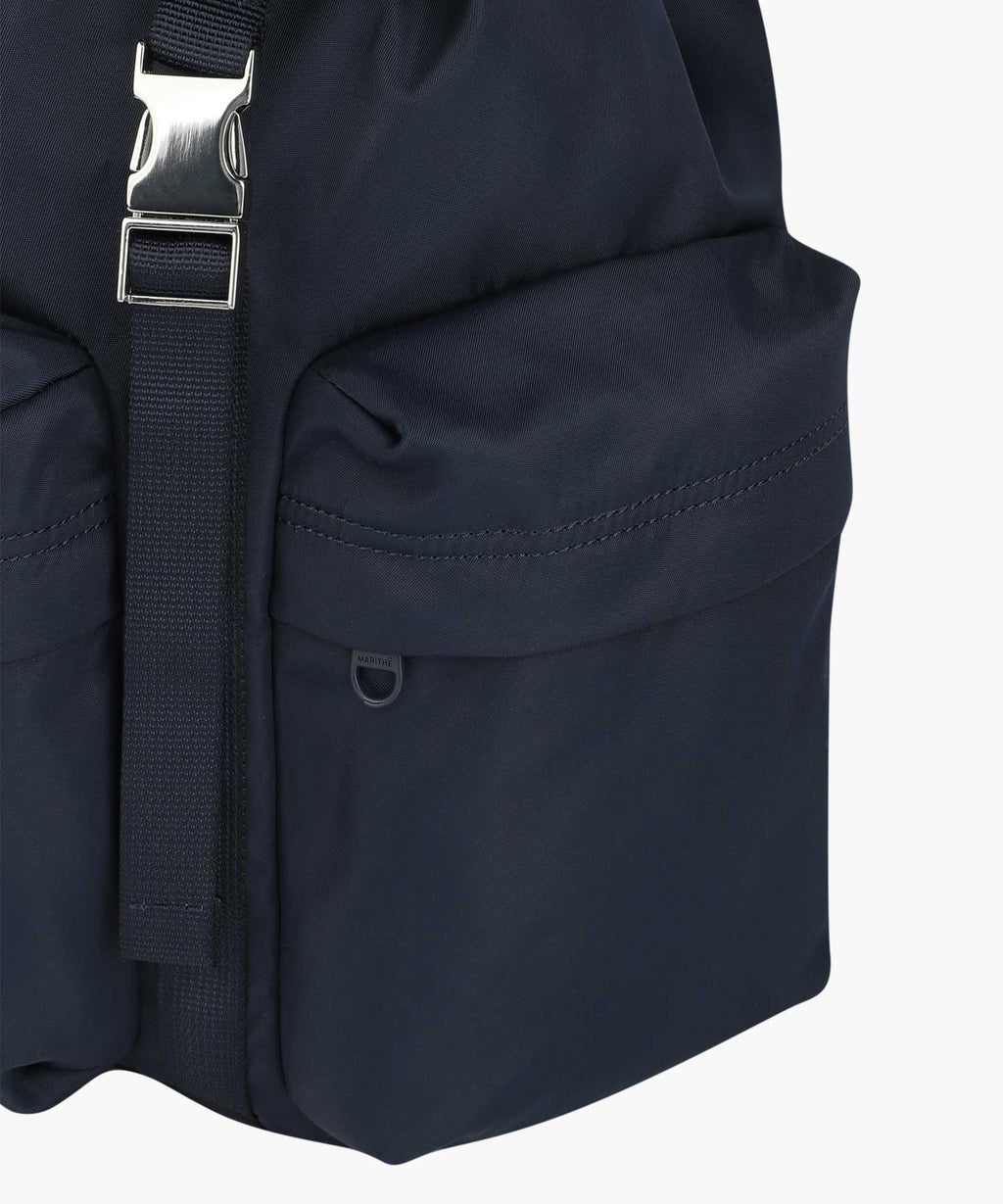 Marithe & Francois Girbaud - Classic Logo Metal Buckle Backpack (Navy) product image 7 | TRAB K-Fashion Australia