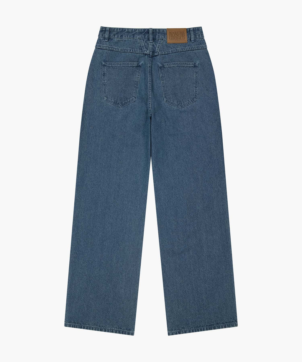 Marithe & Francois Girbaud - High Straight Stripe Denim Pants (Blue) product image 5 | TRAB K-Fashion Australia