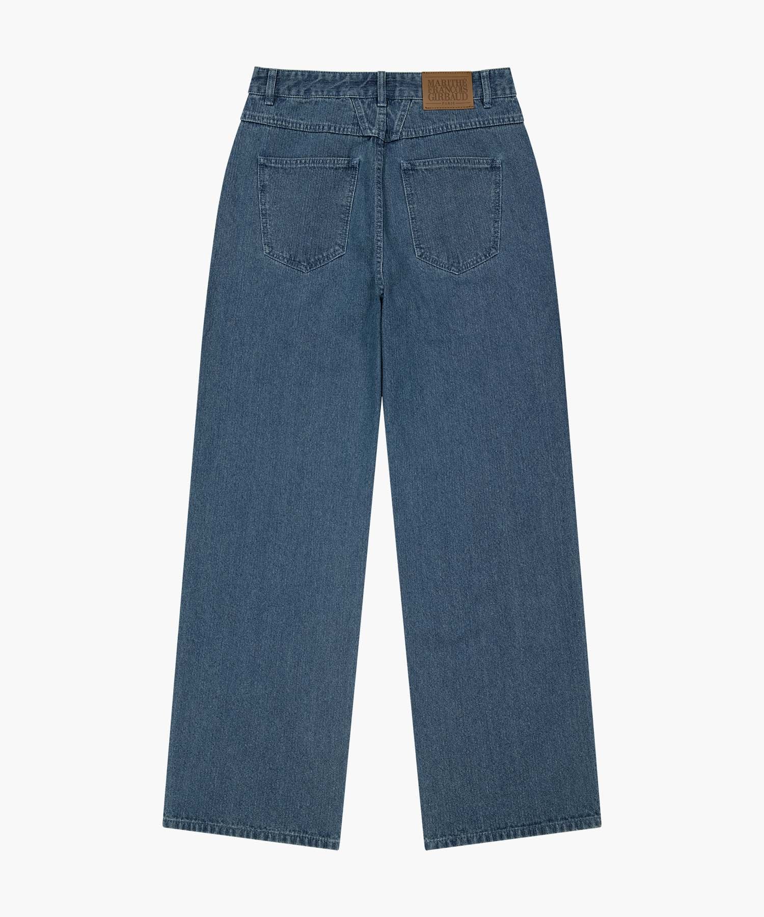Marithe & Francois Girbaud - High Straight Stripe Denim Pants (Blue) product image 5 | TRAB K-Fashion Australia