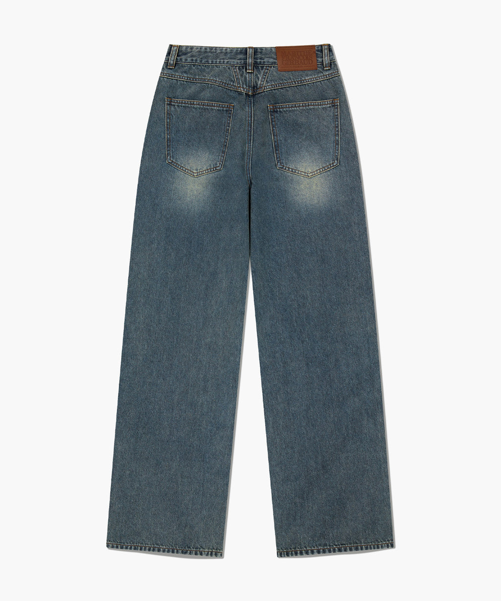 Marithe & Francois Girbaud - Vintage Washed Denim Pants (Blue) product image 10 | TRAB K-Fashion Australia