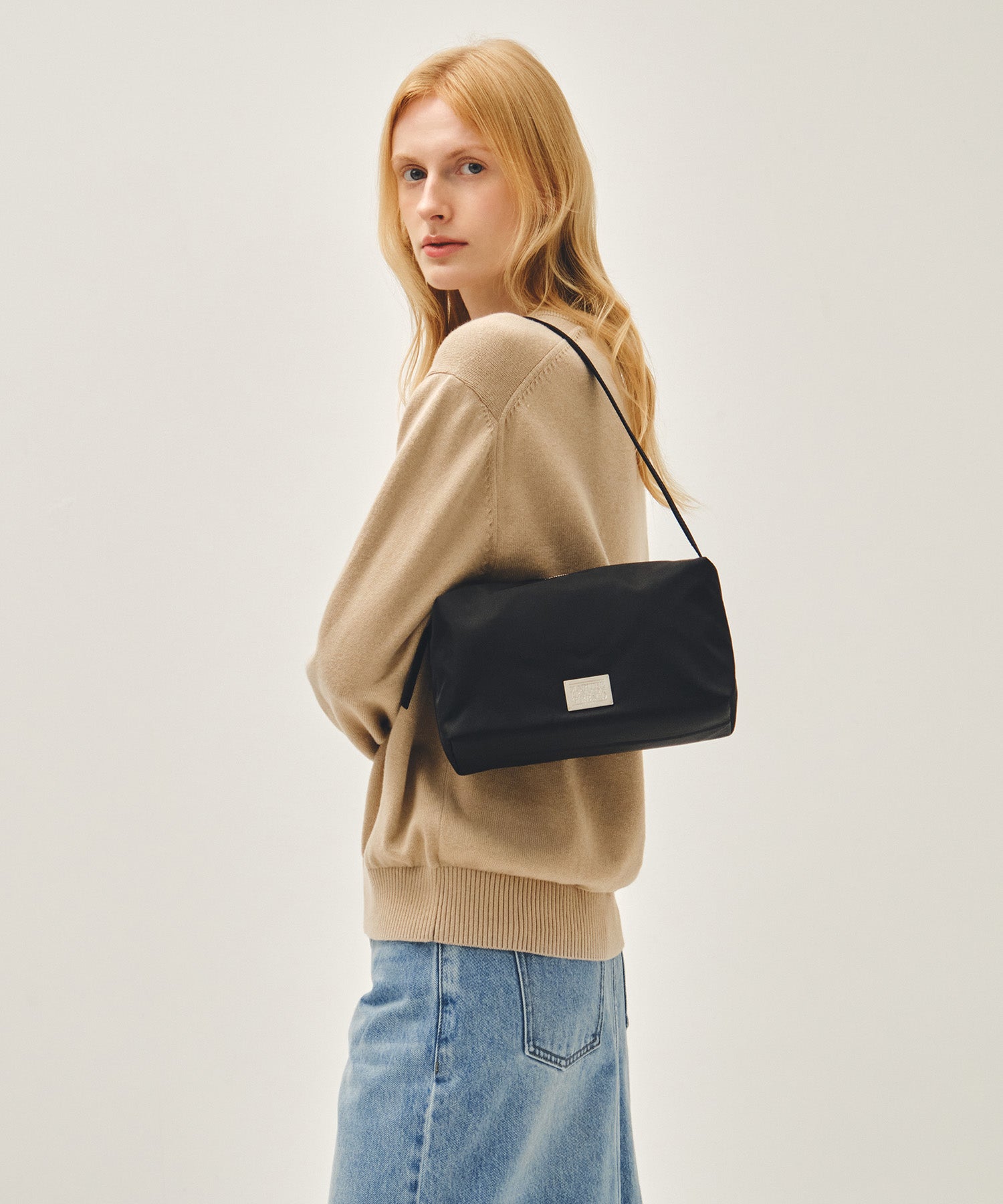 Marithe & Francois Girbaud - Classic Logo Nylon Box Bag (Black) product image 7 | TRAB K-Fashion Australia