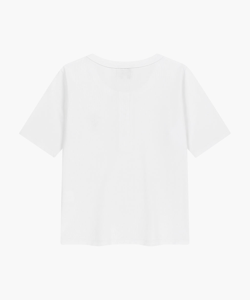Marithe & Francois Girbaud - Stripe Henley Neck Tee (White) product image 7 | TRAB K-Fashion Australia