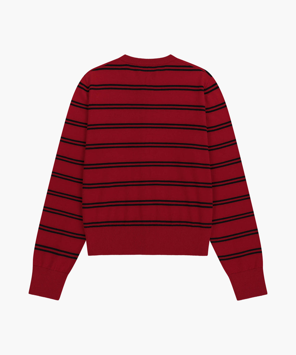 Marithe & Francois Girbaud - Stripe Knit Cardigan (Red) product image 7 | TRAB K-Fashion Australia