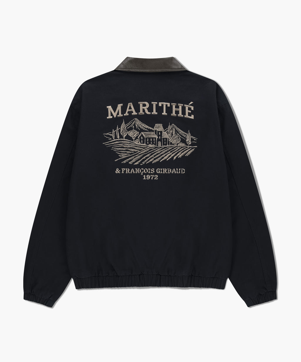 Marithe & Francois Girbaud - Graphic Embroidery Cotton Bomber Jacket (Navy) product image 7 | TRAB K-Fashion Australia