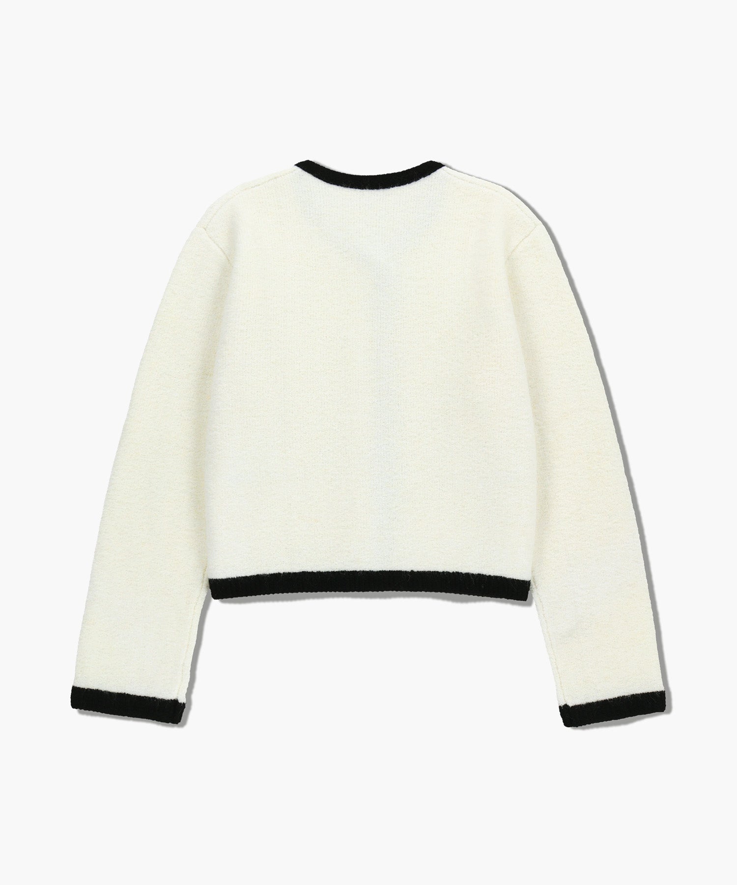 Marithe & Francois Girbaud - Boucle Knit Round Neck Cardigan (Ivory) product image 7 | TRAB K-Fashion Australia