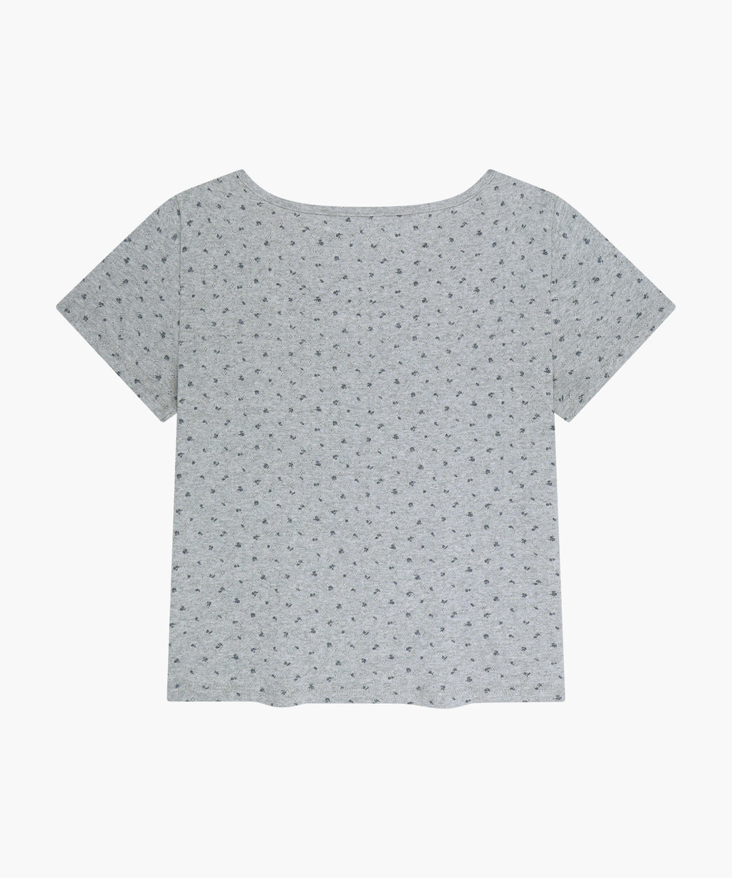 Marithe & Francois Girbaud - Flower Slim Crop Tee (Melange Gray) product image 7 | TRAB K-Fashion Australia