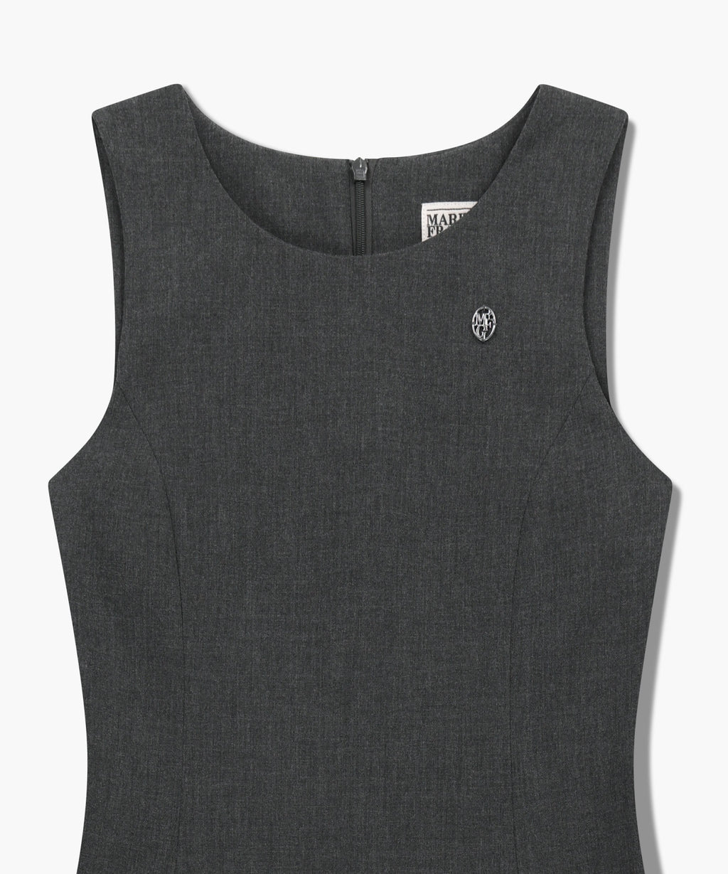 Marithe & Francois Girbaud - Sleeveless Long Dress (Charcoal) product image 7 | TRAB K-Fashion Australia