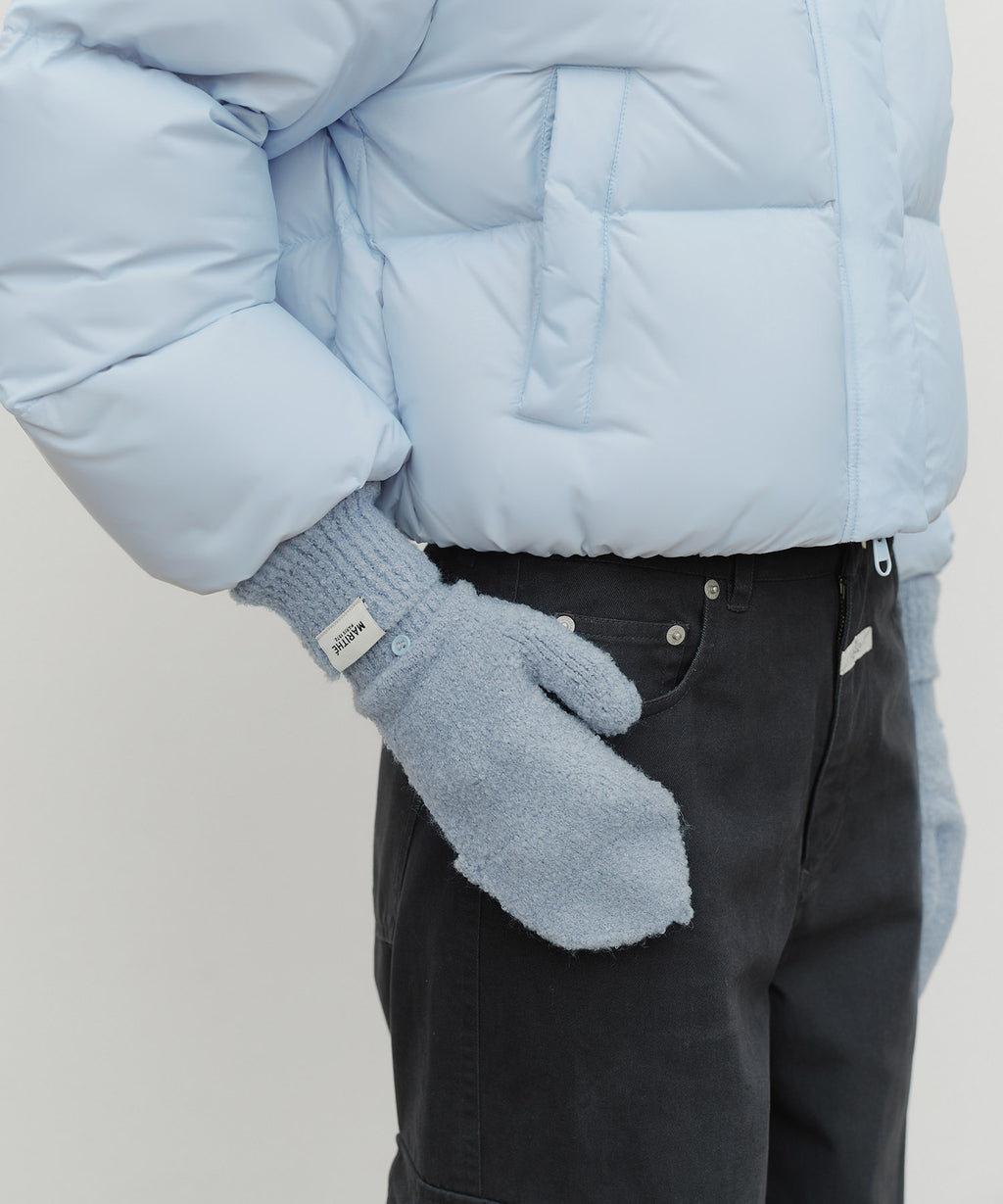 Marithe & Francois Girbaud - Regular Logo Mittens (Ash Blue) product image 7 | TRAB K-Fashion Australia
