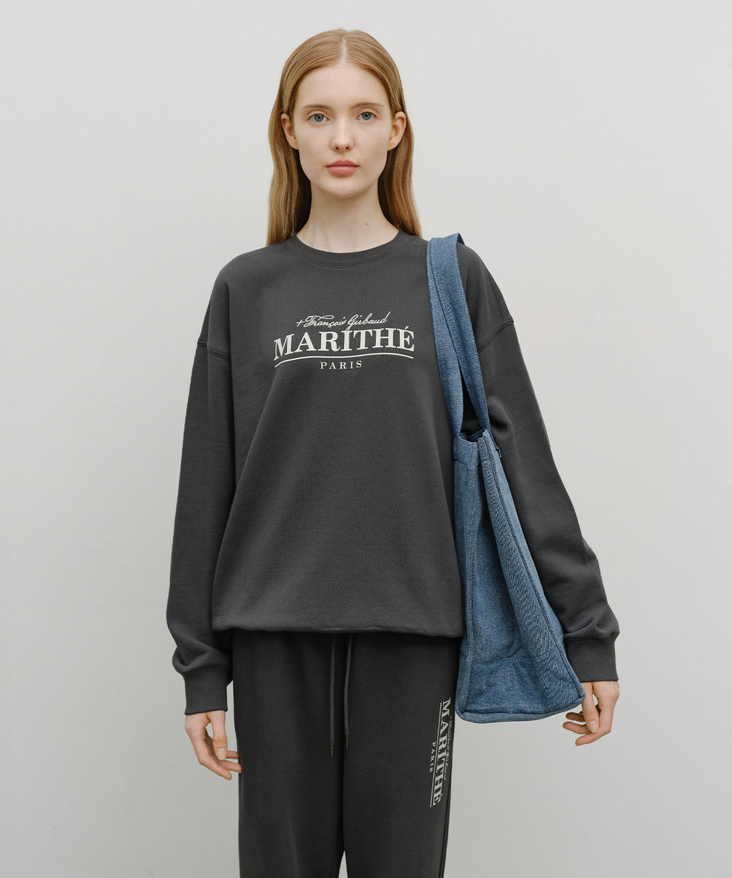 Marithe & Francois Girbaud - Classic Logo Big Shopper Bag (Light Blue) product image 7 | TRAB K-Fashion Australia