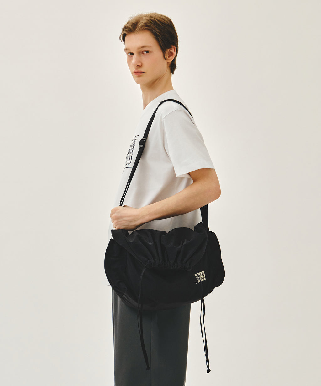 Marithe & Francois Girbaud - Classic Logo String Nylon Cross Bag (Black) product image 6 | TRAB K-Fashion Australia