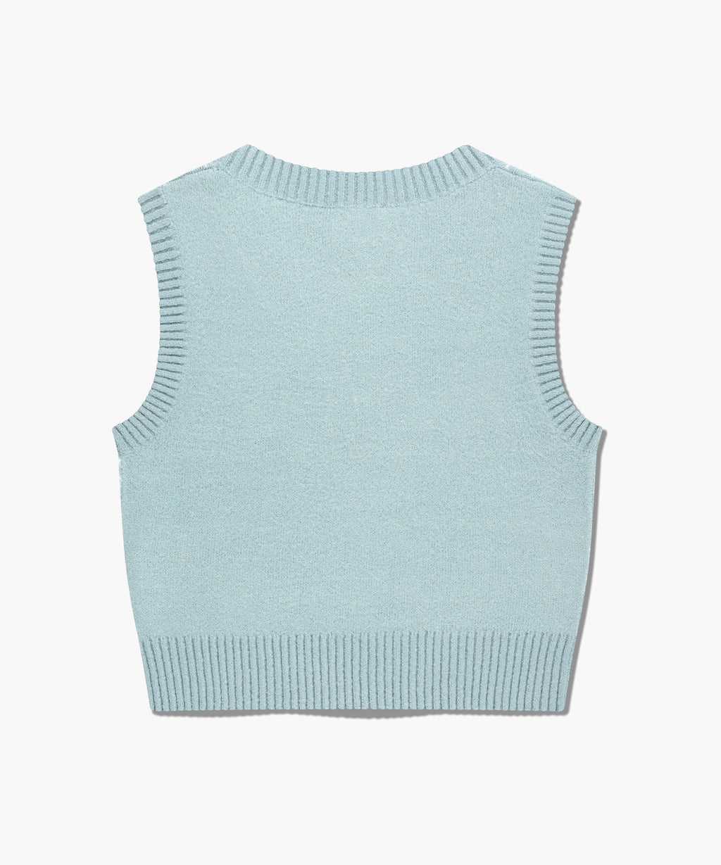 Marithe & Francois Girbaud - Argyle V-neck Knit Vest (Sky Blue) product image 7 | TRAB K-Fashion Australia