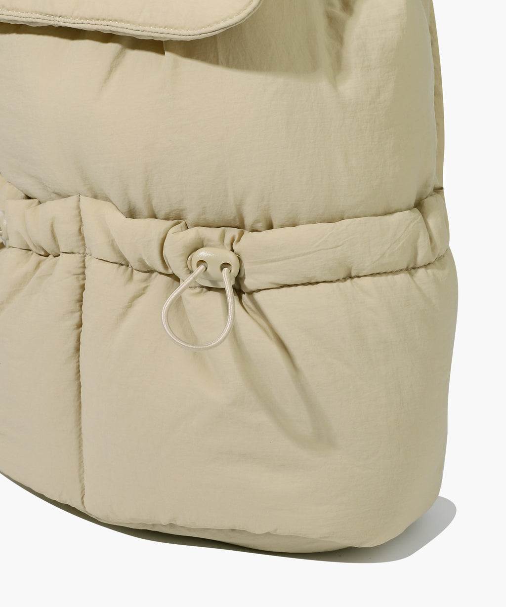 Marithe & Francois Girbaud - Classic Logo Padding Backpack (Beige) product image 7 | TRAB K-Fashion Australia