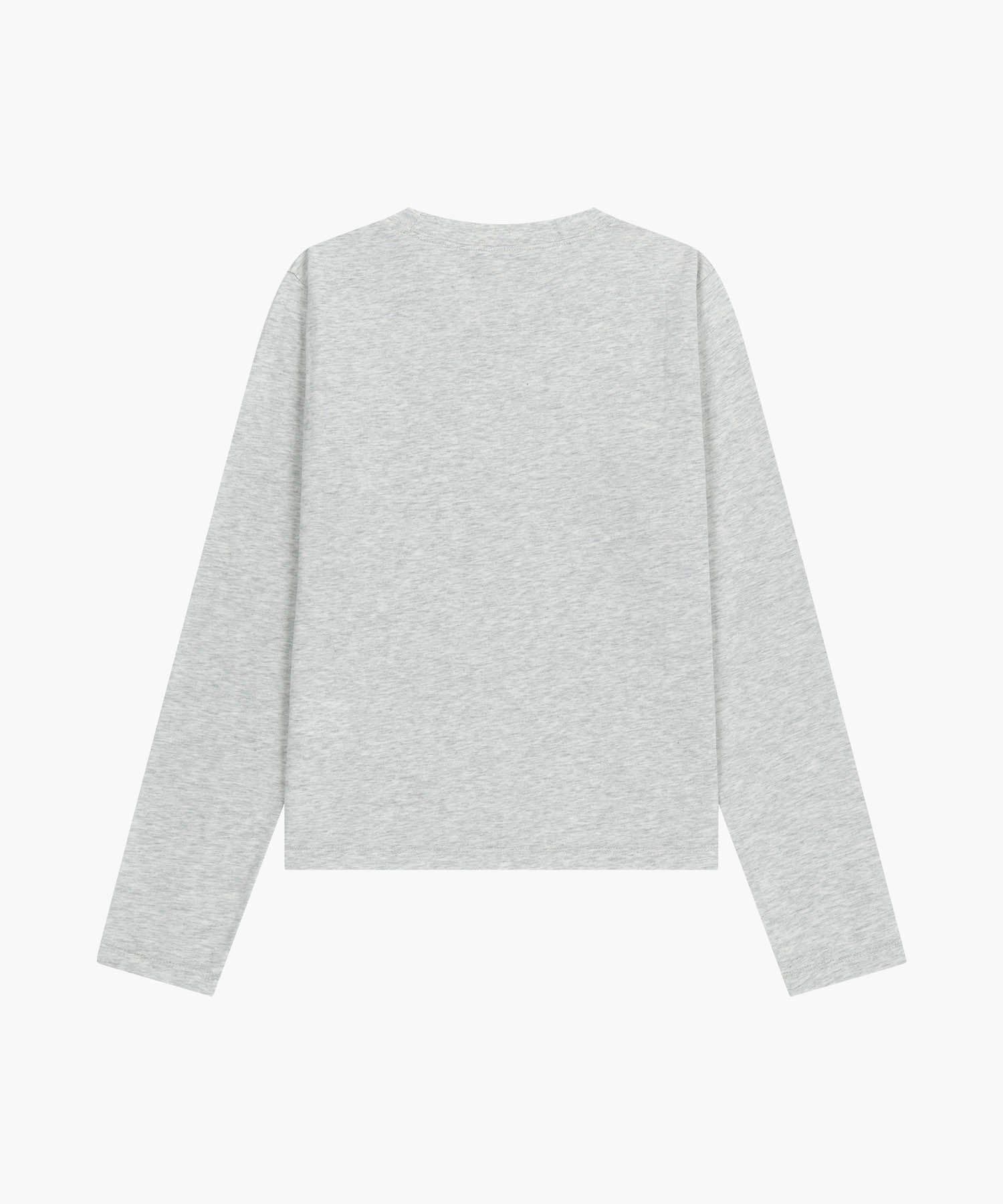 Marithe & Francois Girbaud - Regular Logo Long Sleeve Tee (Light Heather Gray) product image 7 | TRAB K-Fashion Australia