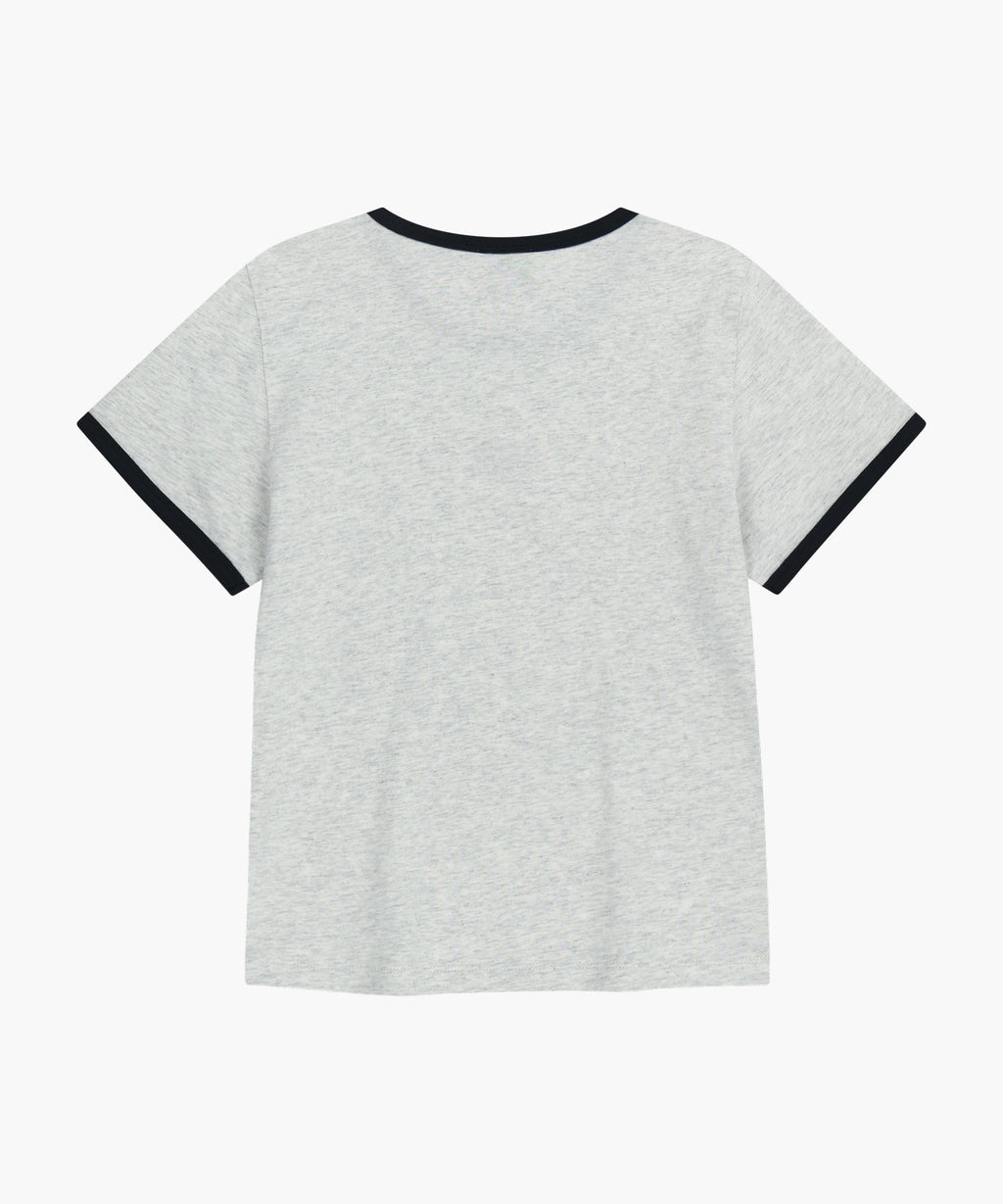 Marithe & Francois Girbaud - Classic Logo Ringer Tee (Light Heather Gray) product image 7 | TRAB K-Fashion Australia