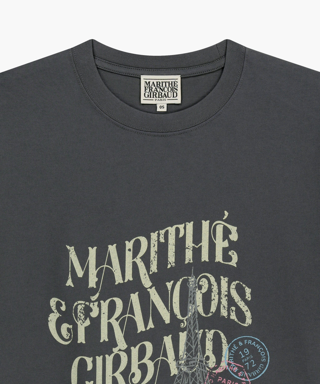 Marithe & Francois Girbaud - Vintage Eiffel Tower Logo Oversized Tee (Charcoal) product image 7 | TRAB K-Fashion Australia