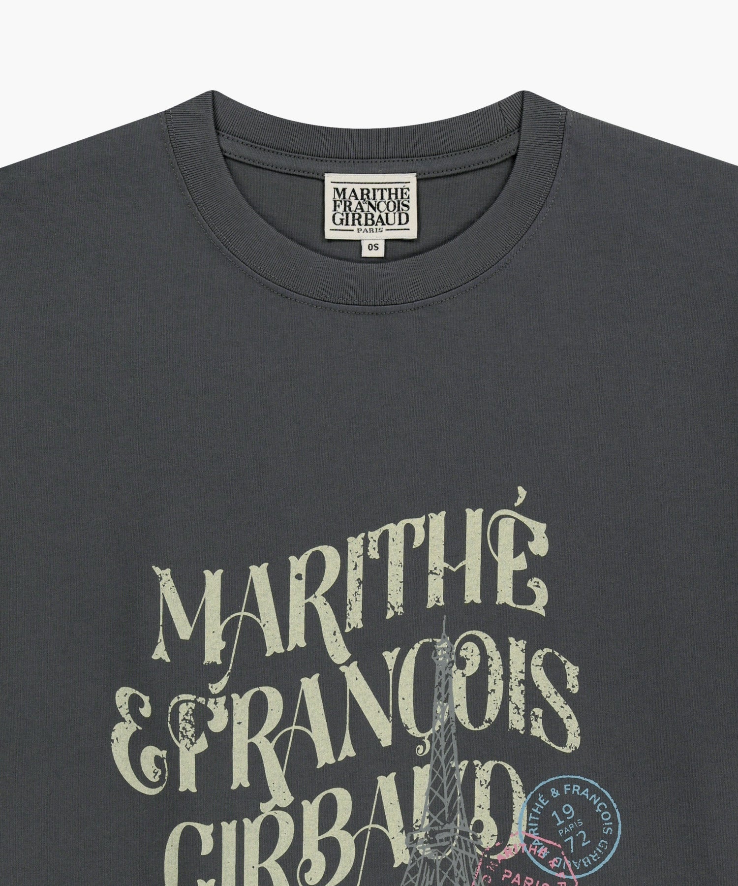 Marithe & Francois Girbaud - Vintage Eiffel Tower Logo Oversized Tee (Charcoal) product image 7 | TRAB K-Fashion Australia