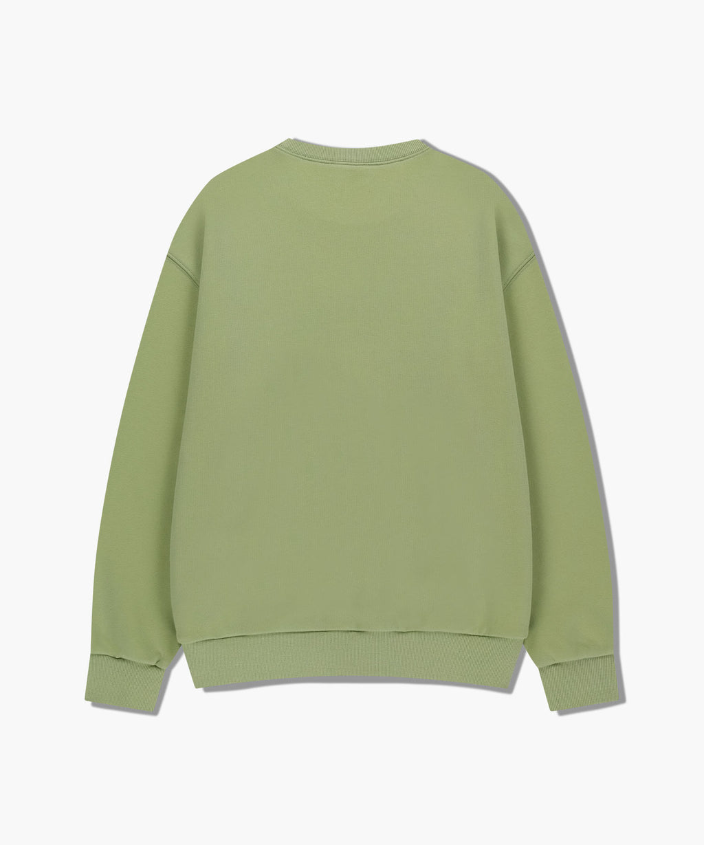 Marithe & Francois Girbaud - Winery Applique Logo Over Fit Sweatshirt (Olive) product image 7 | TRAB K-Fashion Australia