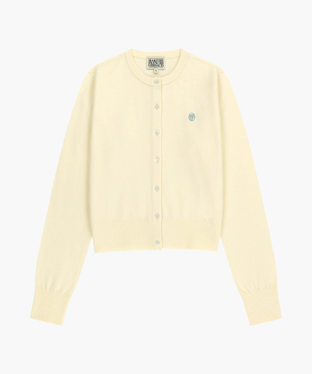 Marithe & Francois Girbaud - Basic Knit Cardigan Setup (Ivory) product image 7 | TRAB K-Fashion Australia